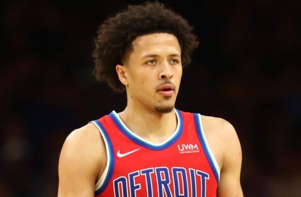 Cade Cunningham in his Pistons uniform