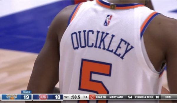 Immanuel Quickley's misspelled jersey
