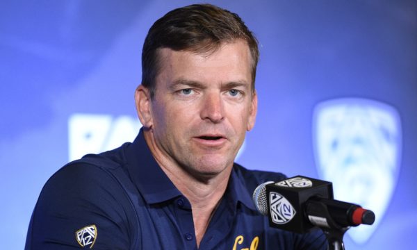 Justin Wilcox at a press conference
