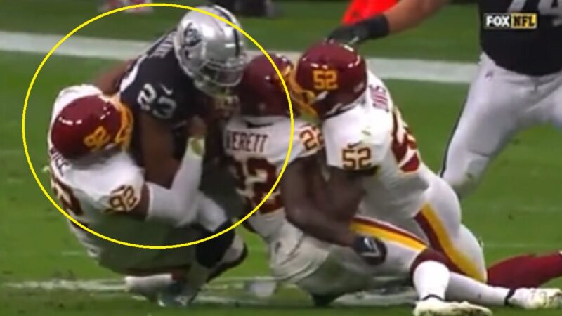 Kenyan Drake tackled