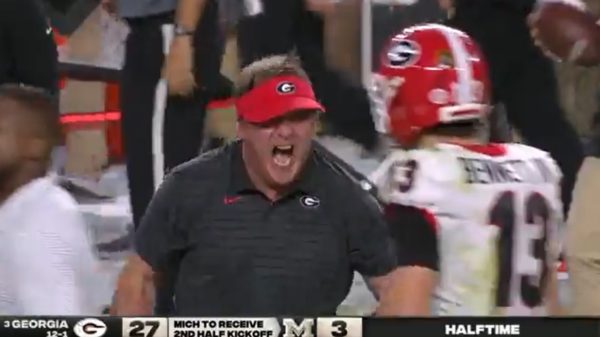 Kirby Smart yelling