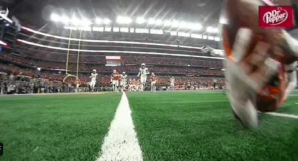 Pylon cam view at the goal line