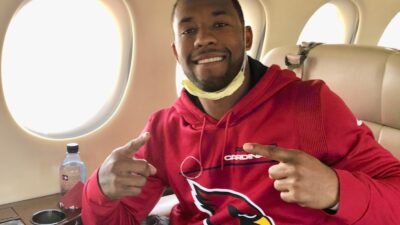 Budda Baker on a plane