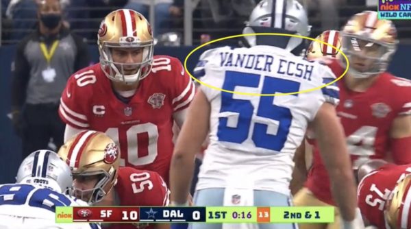 Leighton Vander Esch had his jersey misspelled