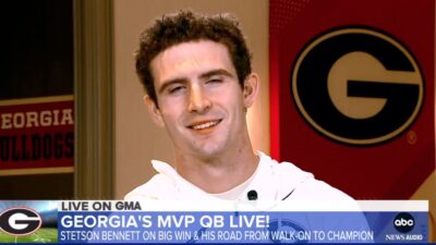 Stetson Bennett during an interview