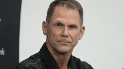 Trent Baalke at a press conference