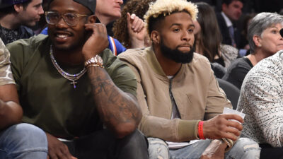 Von Miller, Odell Beckham Jr. at the NBA All-Star Game