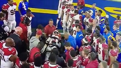 Budda BAker on a stretcher
