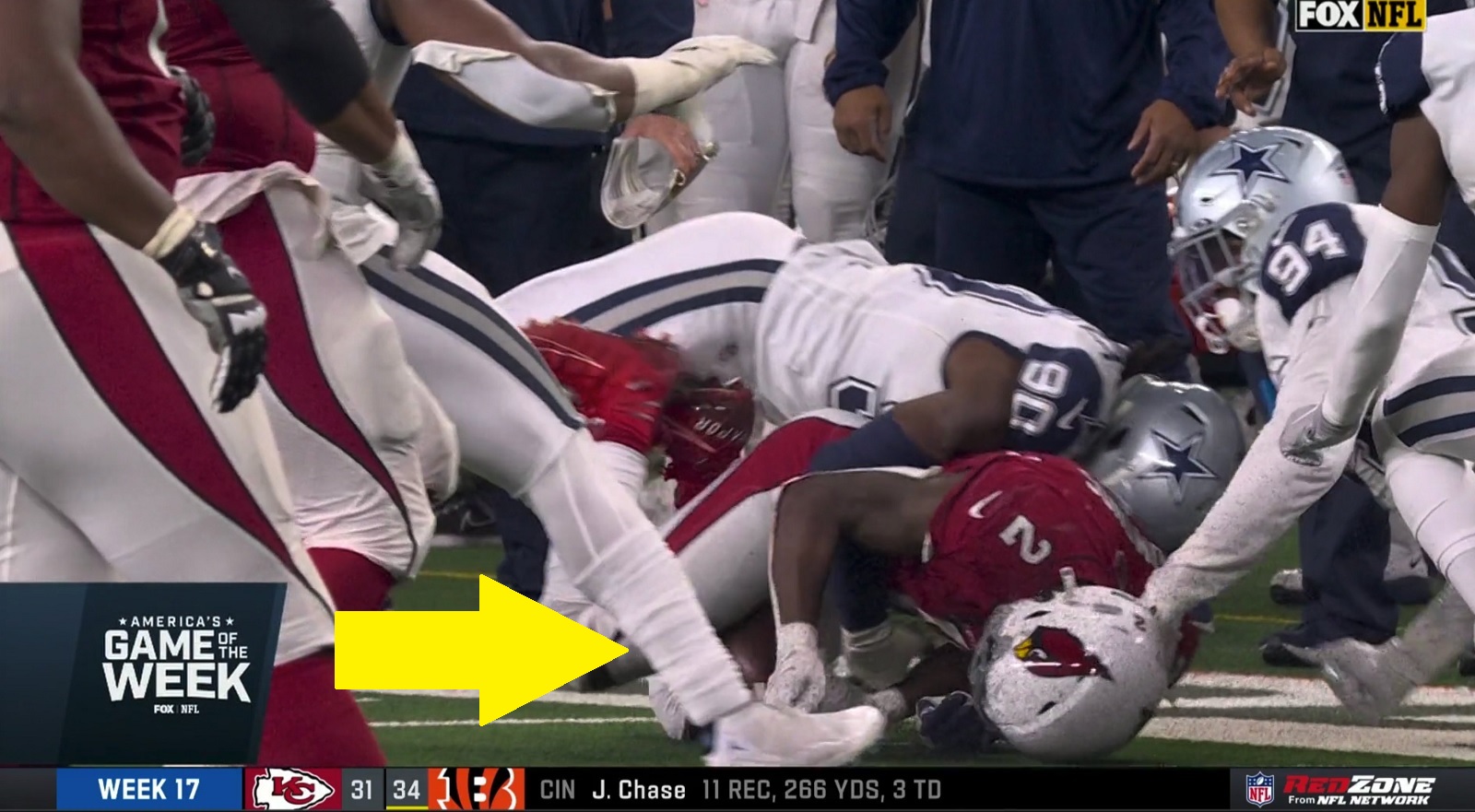 Video: Cowboys robbed of fumble against Cardinals