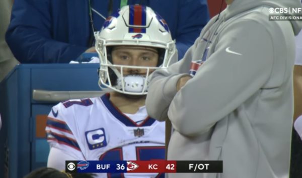 Josh Allen sitting