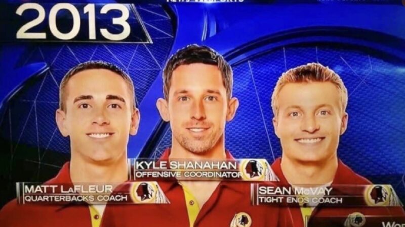 A graphic of old Redskins coaches