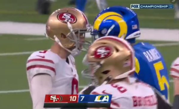 Robbie Gould and Jalen Ramsey meet