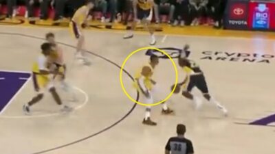 Russell Westbrook getting beat defense