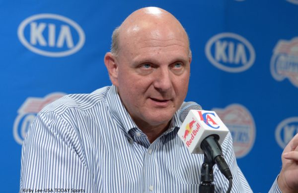 Steve Ballmer at a press conference