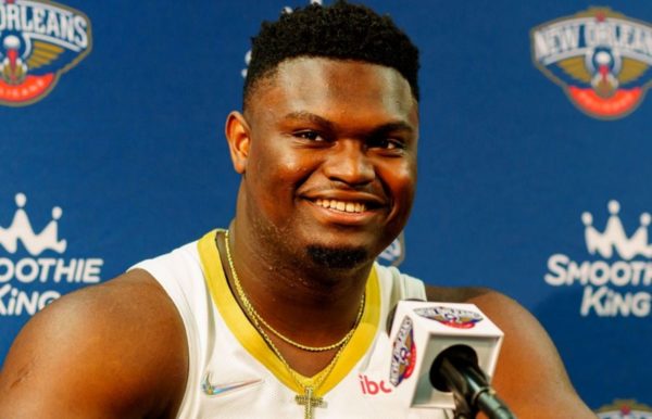 Zion Williamson at a press conference