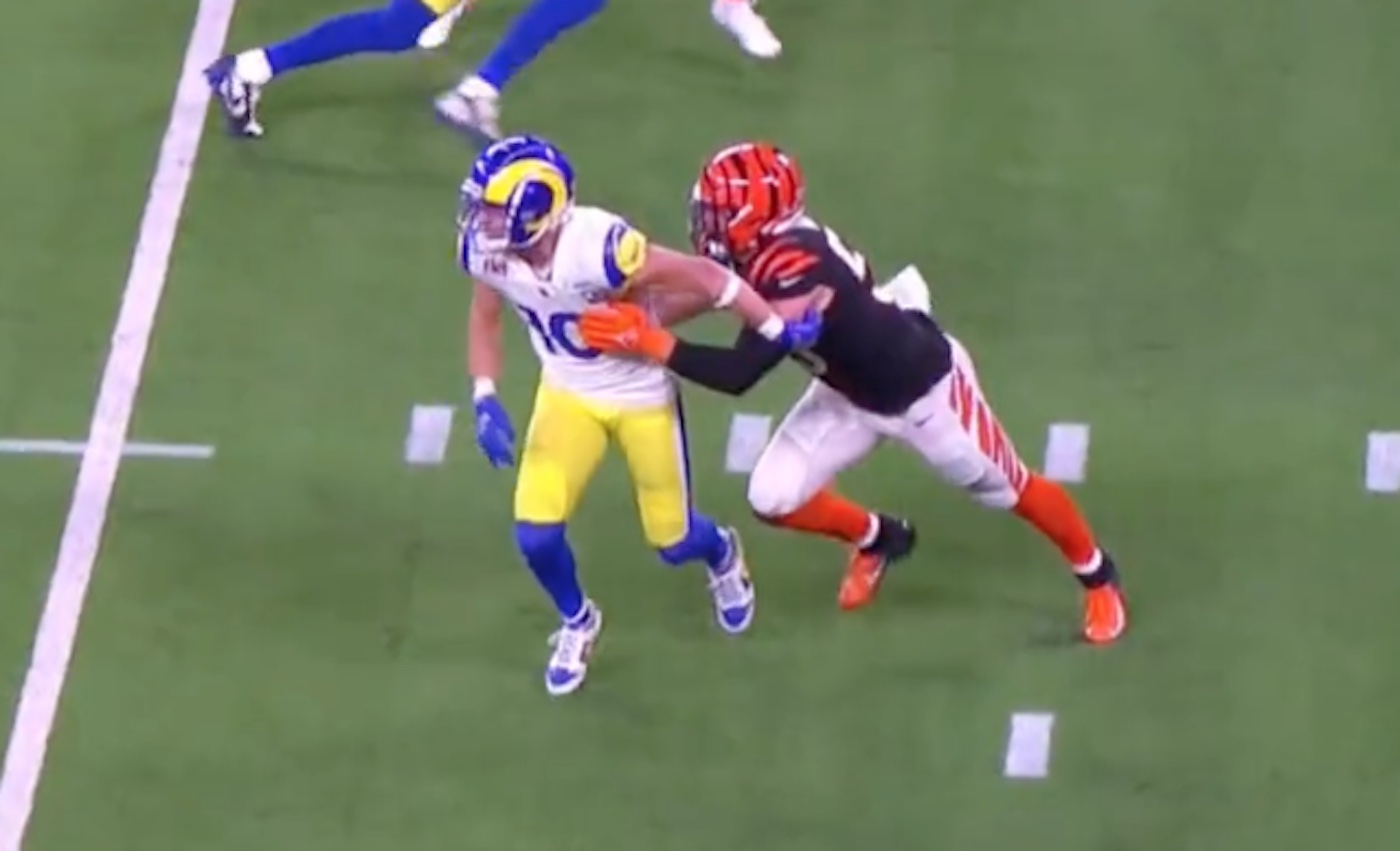 Super Bowl: Bengals hit with unusual penalty vs Rams as player in  flip-flops invades pitch, NFL, Sport
