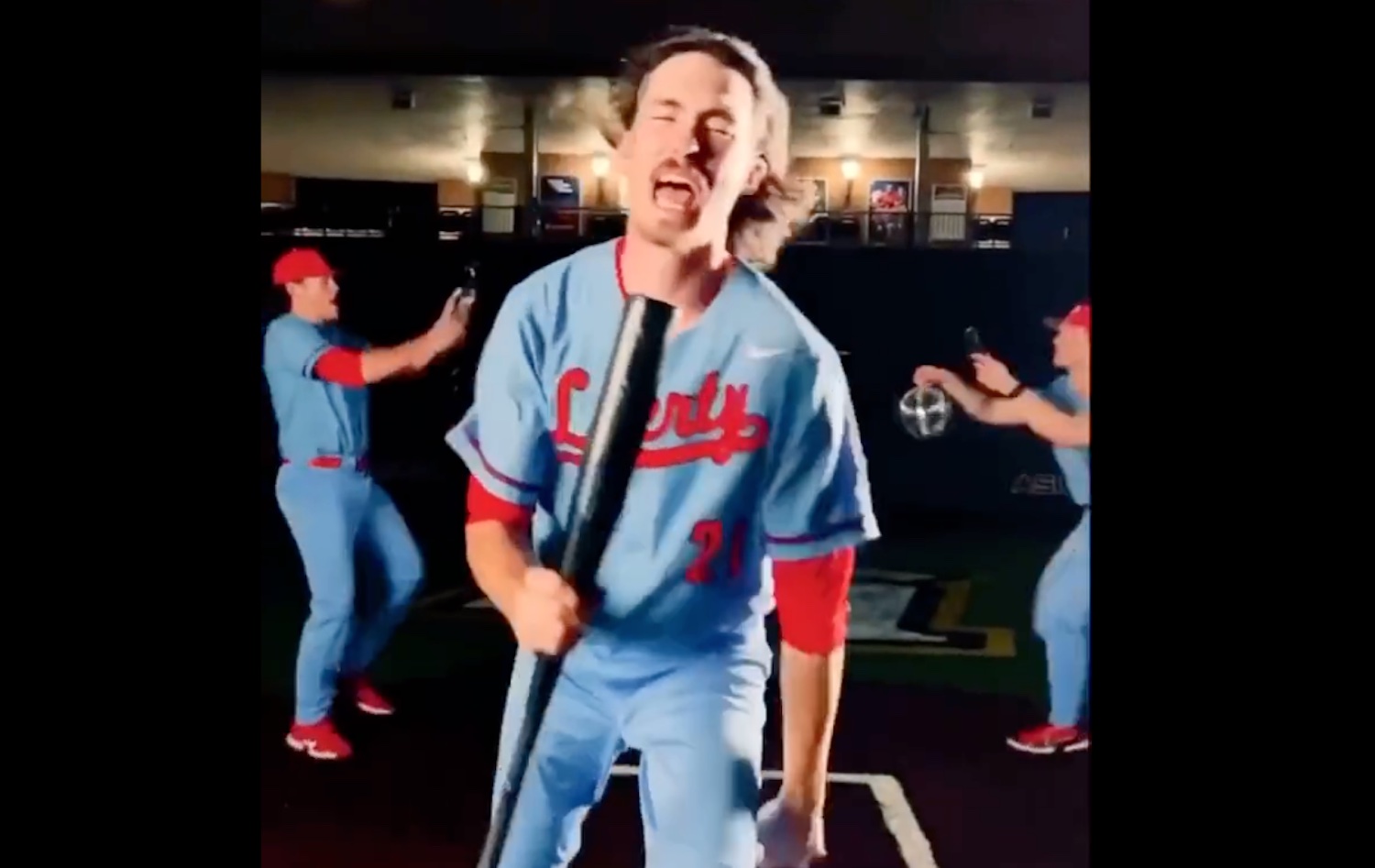It was honestly a disaster': Behind the scenes of the Liberty University  baseball team's viral Céline Dion uniform reveal - The Athletic