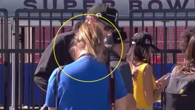 A photographer fell while taking a picture of Matthew Stafford