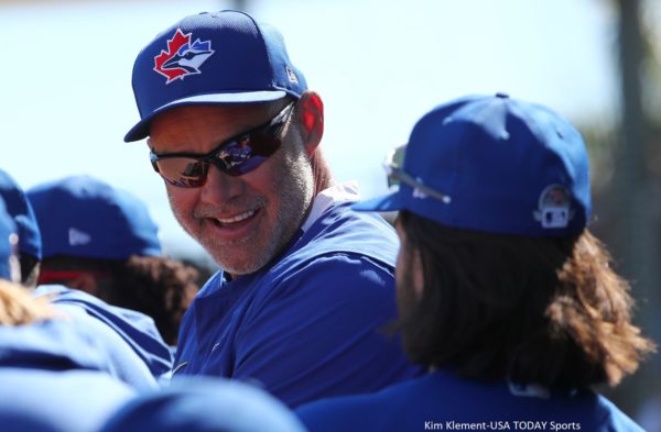 Dante Bichette talking to his son