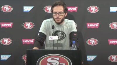 Mike McDaniel at a press conference