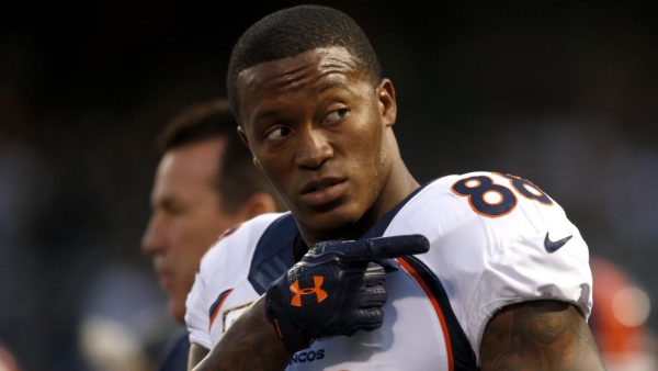 Demaryius Thomas points his finger