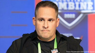 Josh McDaniels at the NFL Combine