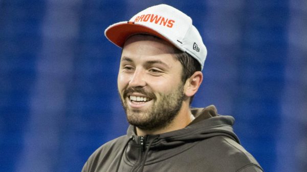 Baker Mayfield smiles