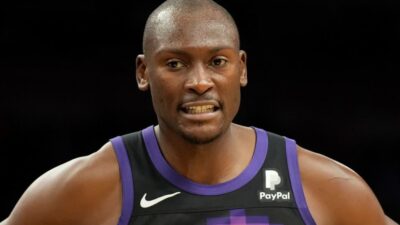 Bismack Biyombo in his Suns uniform