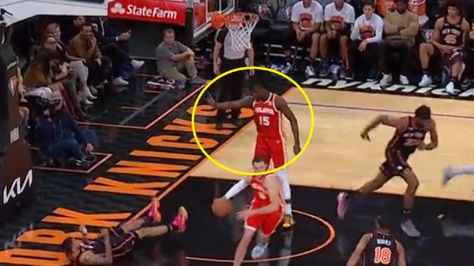 Clint Capela taunting Obi Toppin