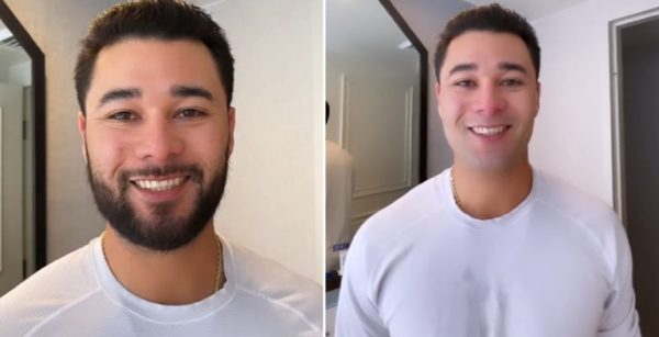 Isiah Kiner-Falefa shaves