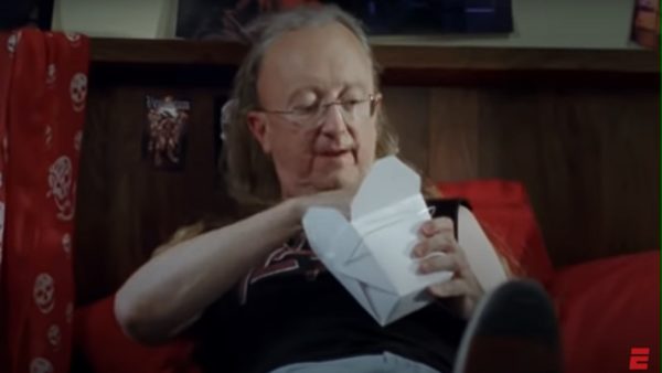 John Clayton eating