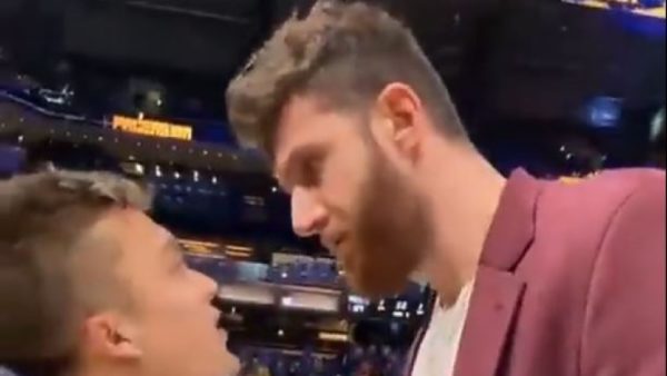 Jusuf Nurkic confronting a fan