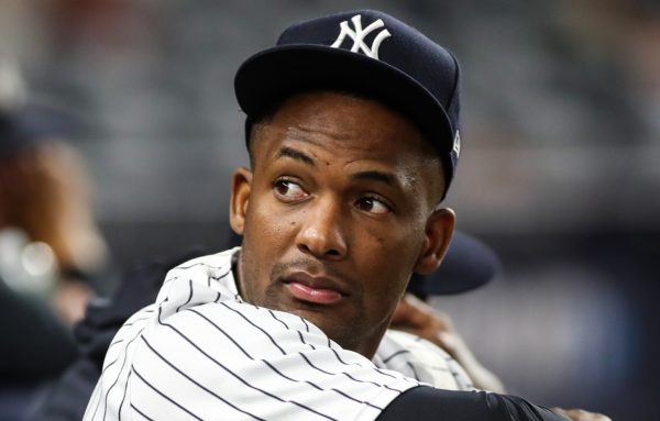 Miguel Andujar in the dugout