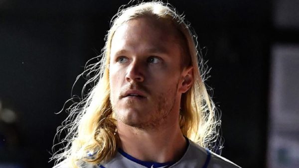 Noah Syndergaard in the dugout