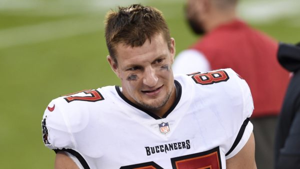 Rob Gronkowski in a Bucs uniform