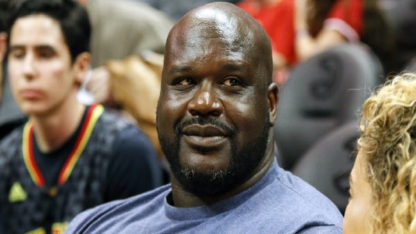 Shaq looking on