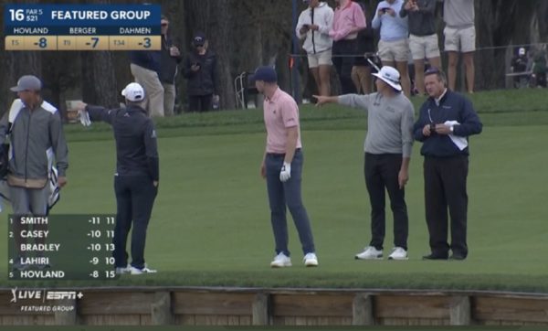 Daniel Berger looking around the course