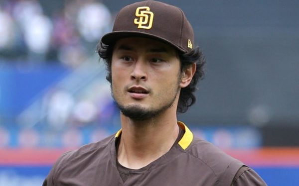 Yu Darvish in his Padres uniform