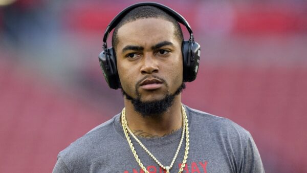 DeSean Jackson wearing headphones