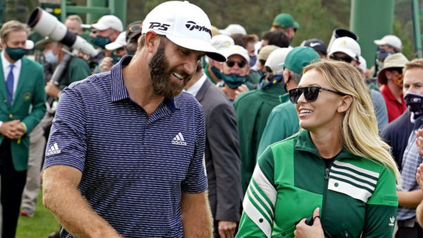 Dustin Johnson and Paulina Gretzky at the Masters