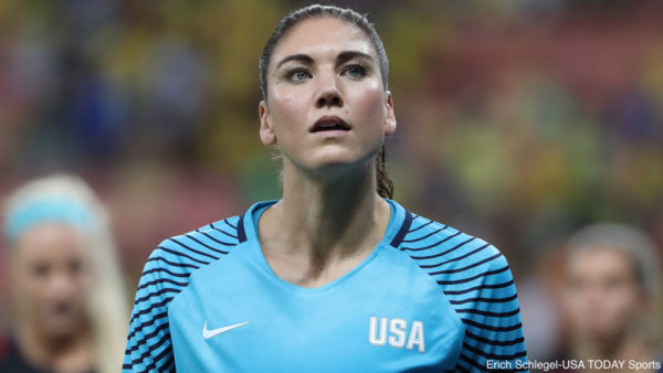 Hope Solo during a game