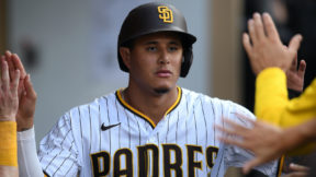 Manny Machado in the dugout