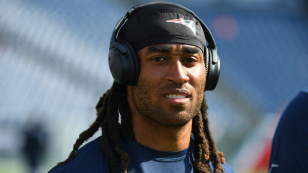 Stephon Gilmore on the field for warmups