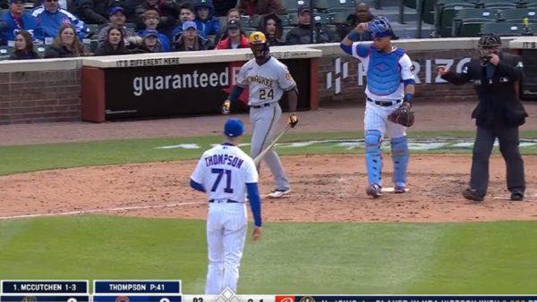 Andrew McCutchen stares down