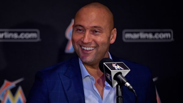 Derek Jeter smiling