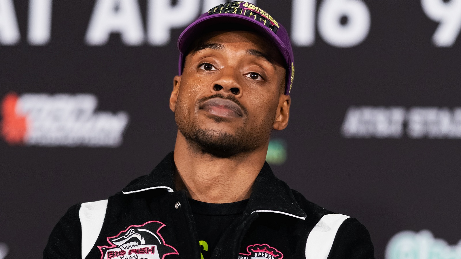 Errol Spence at a press conference