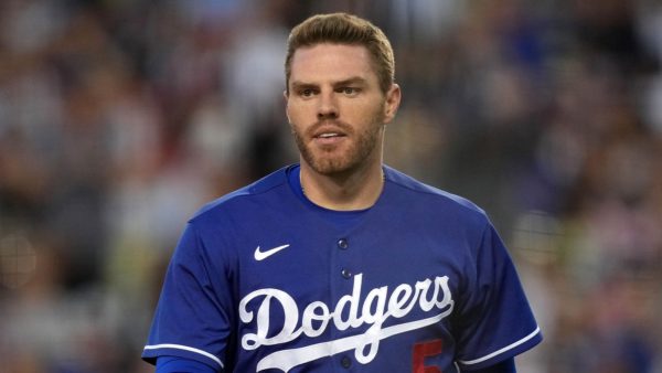 Freddie Freeman in a Dodgers uniform