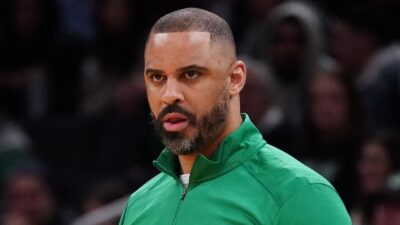 Ime Udoka coaching the Celtics