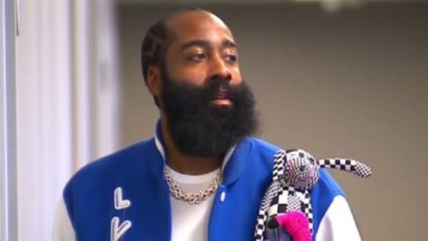 James Harden in a colorful outfit