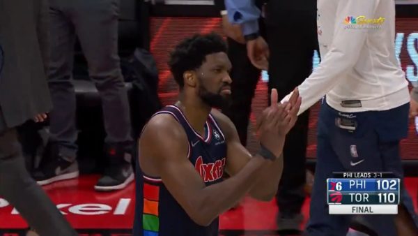 Joel Embiid clapping